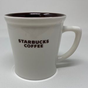 Starbucks 2009 New Bone China White Brown Mug